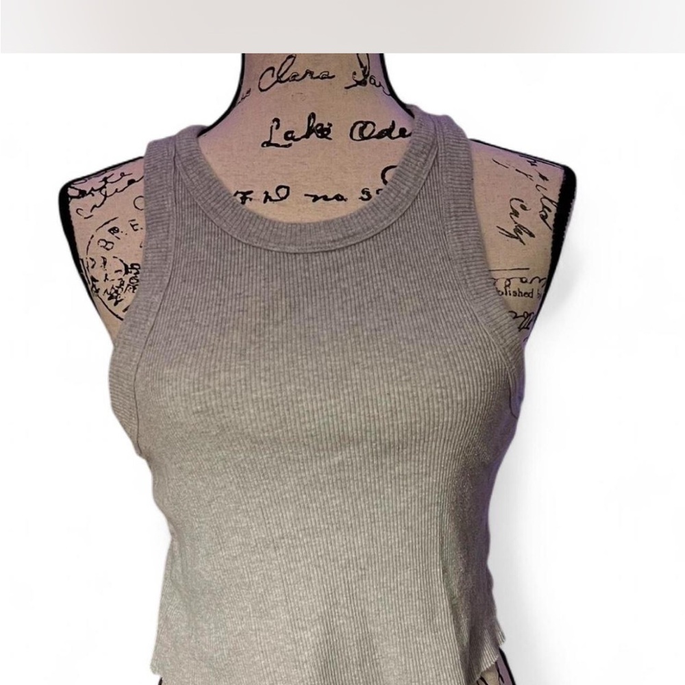 Aerie Gray Ribbed Tank Top